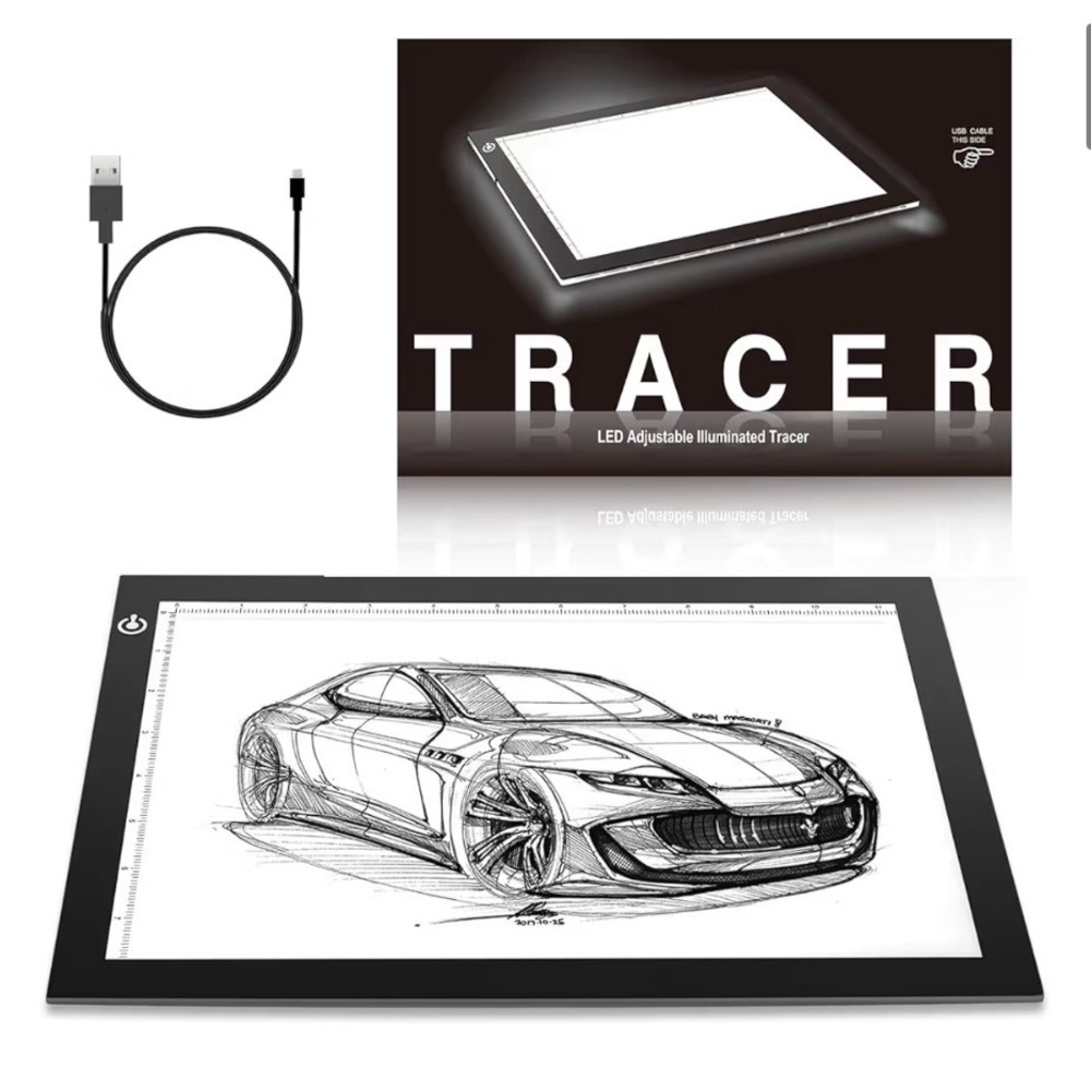 LED Adjustable Illuminated Tracer Tablet - Black